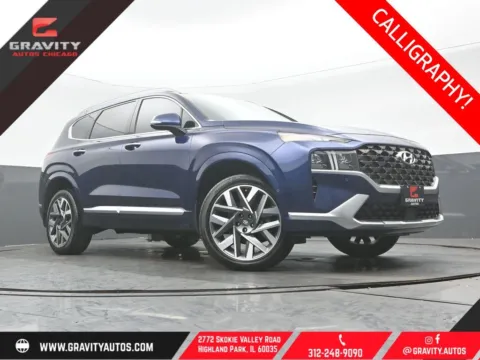 Blue 2022 Hyundai Santa Fe Calligraphy for sale in Highland Park, IL