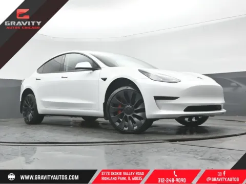 White 2023 Tesla Model 3 Performance for sale in Highland Park, IL