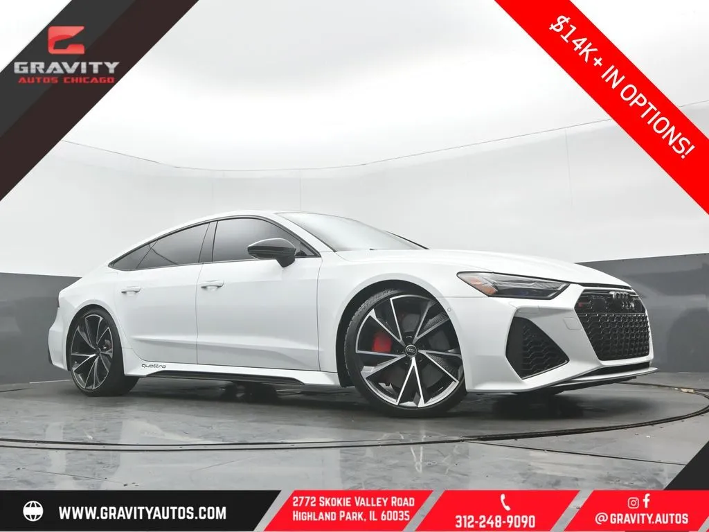White 2022 Audi RS 7 4.0T for sale in Highland Park, IL