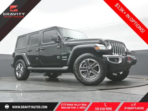 Black 2021 Jeep Wrangler Unlimited Sahara for sale in Highland Park, IL