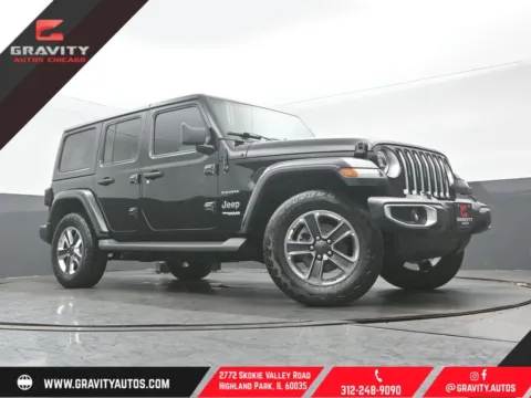 Black 2021 Jeep Wrangler Unlimited Sahara for sale in Highland Park, IL