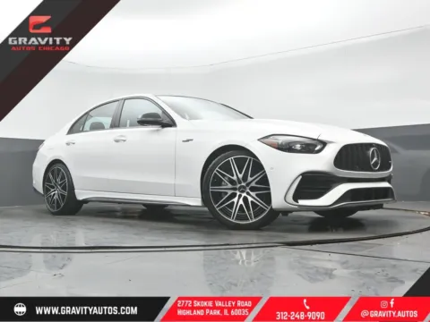 White 2023 Mercedes-Benz C-Class C 43 AMG for sale in Highland Park, IL