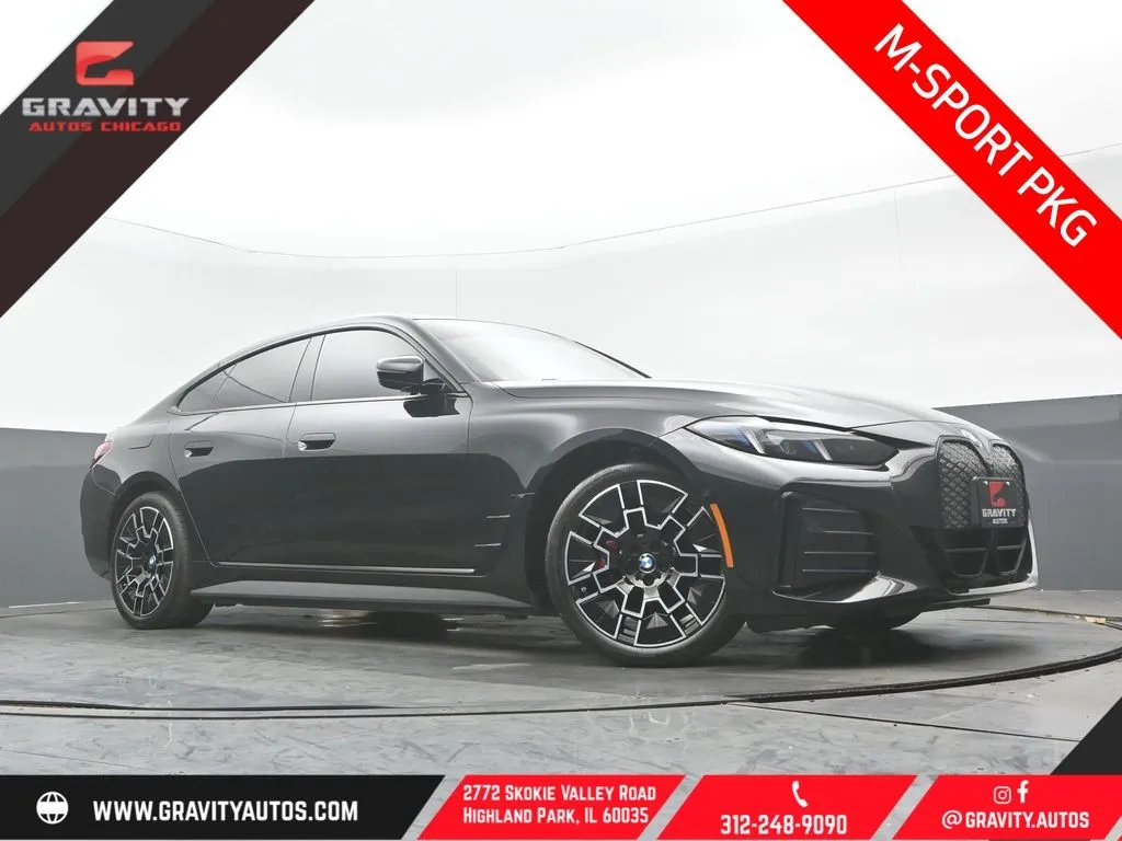 Black 2025 BMW i4 xDrive40 for sale in Highland Park, IL
