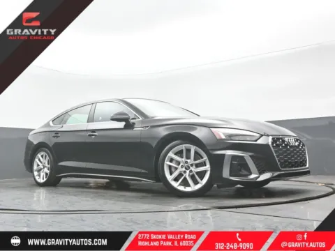 Black 2023 Audi A5 Sportback 45 S line Premium Plus for sale in Highland Park, IL
