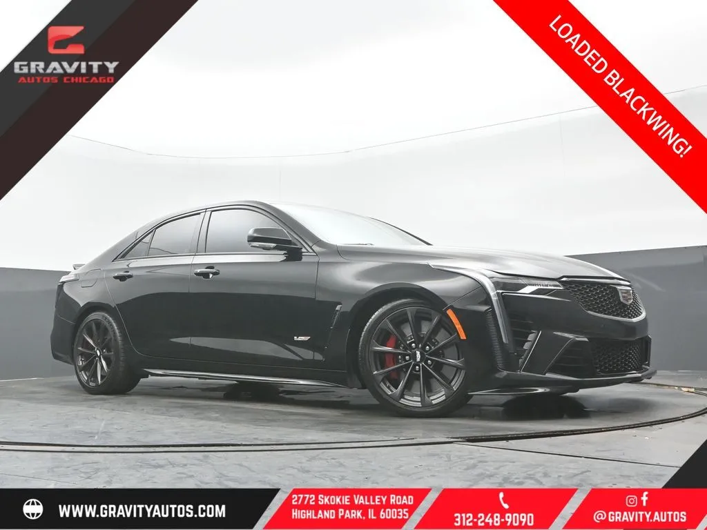 Black 2022 Cadillac CT4 V-Series for sale in Highland Park, IL