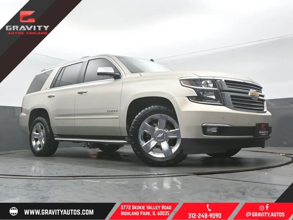 Silver 2015 Chevrolet Tahoe LTZ for sale in Highland Park, IL