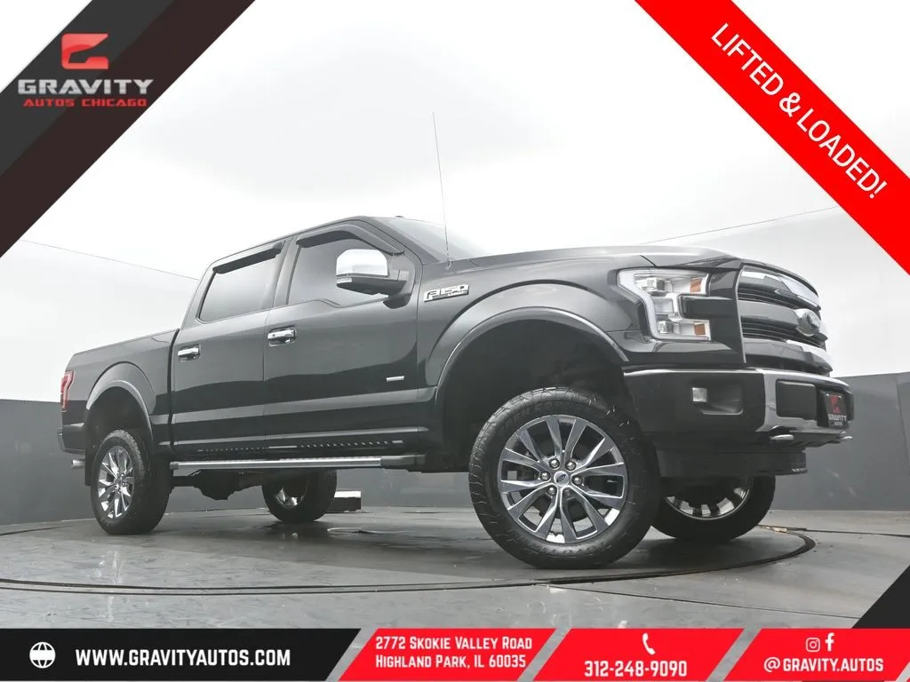 Black 2016 Ford F-150 Lariat for sale in Highland Park, IL