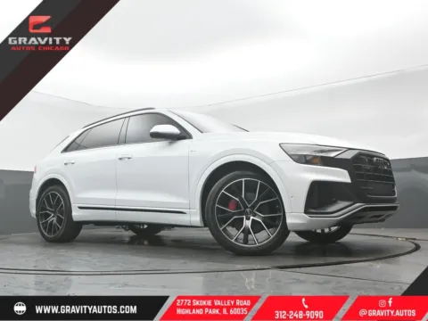 White 2023 Audi Q8 55 Prestige for sale in Highland Park, IL