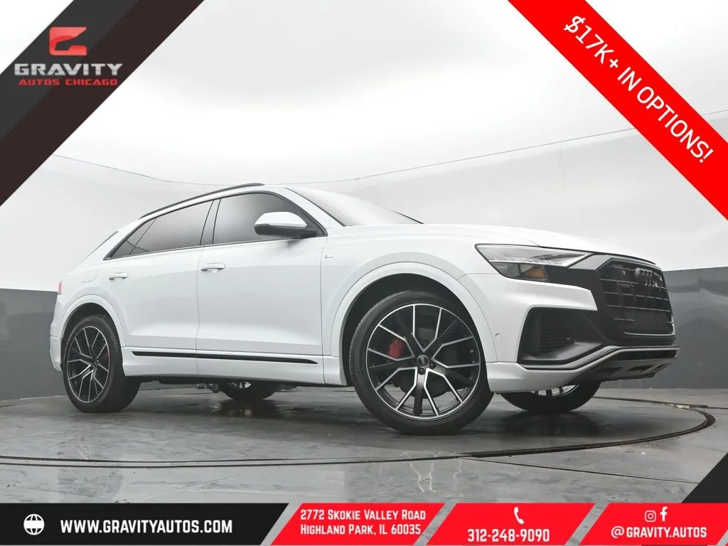 White 2023 Audi Q8 55 Prestige for sale in Highland Park, IL