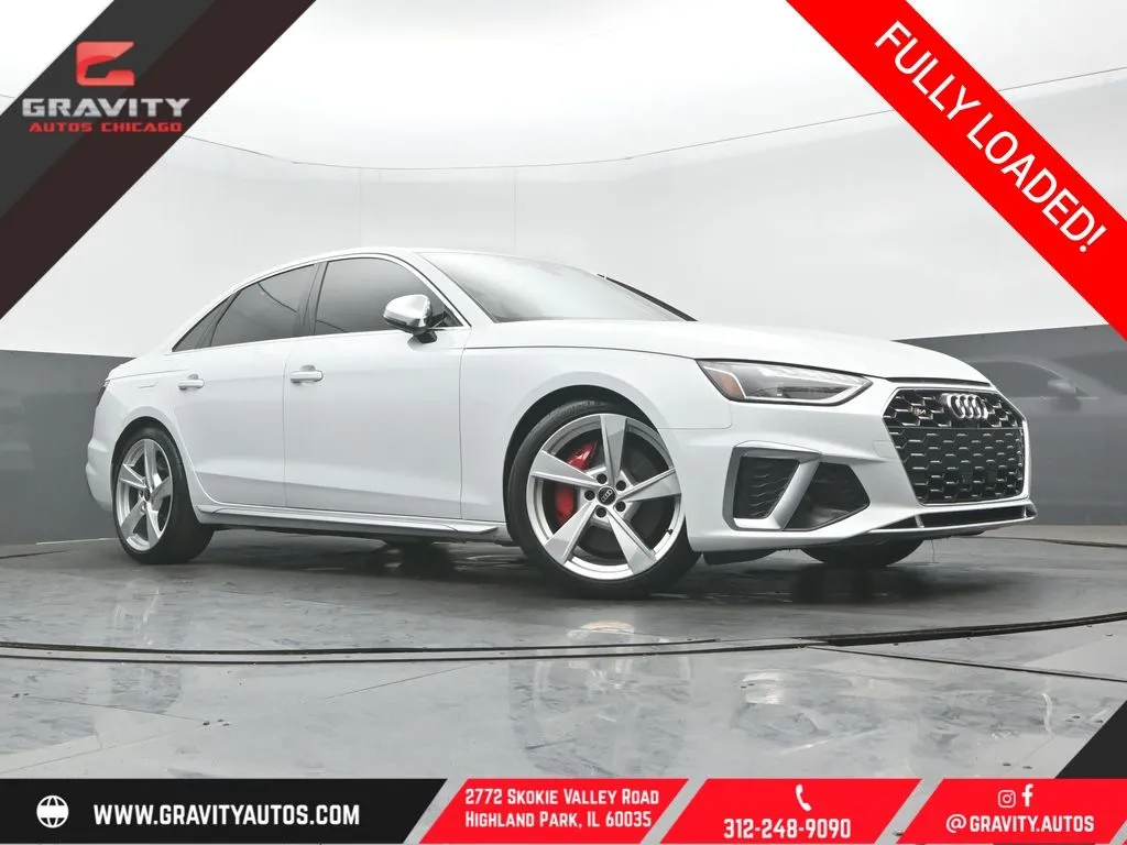 White 2023 Audi S4 3.0T Premium Plus for sale in Highland Park, IL