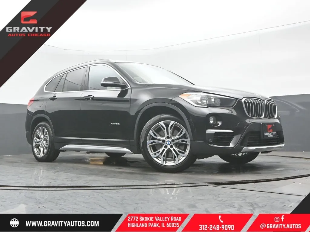 Black 2017 BMW X1 xDrive28i for sale in Highland Park, IL