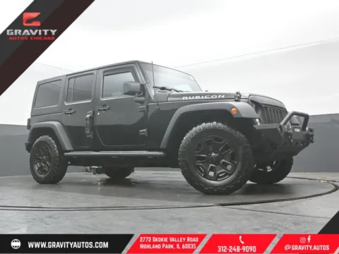 Black 2016 Jeep Wrangler Unlimited Rubicon for sale in Highland Park, IL