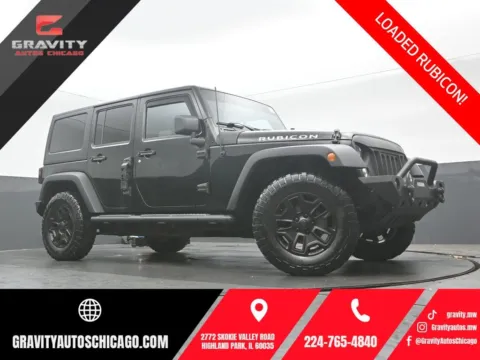 Black 2016 Jeep Wrangler Unlimited Rubicon for sale in Highland Park, IL