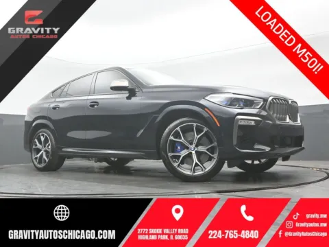 Black 2021 BMW X6 M50i for sale in Highland Park, IL