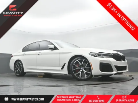 White 2023 BMW 5 Series 540i xDrive for sale in Highland Park, IL