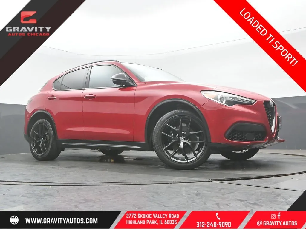 Red 2021 Alfa Romeo Stelvio Ti Sport for sale in Highland Park, IL