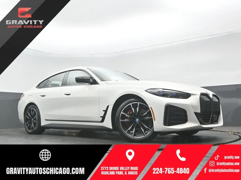 White 2023 BMW i4 M50 for sale in Highland Park, IL