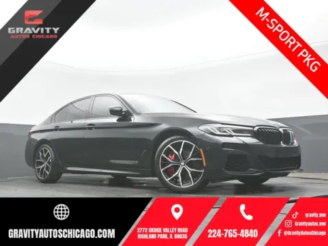 Black 2023 BMW 5 Series 540i xDrive for sale in Highland Park, IL