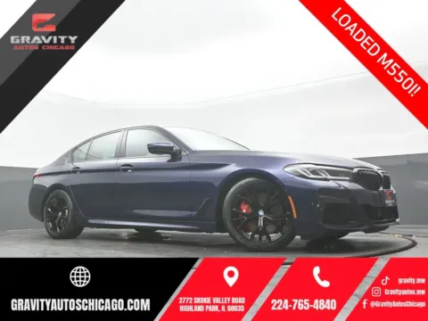 Blue 2023 BMW 5 Series M550i xDrive for sale in Highland Park, IL
