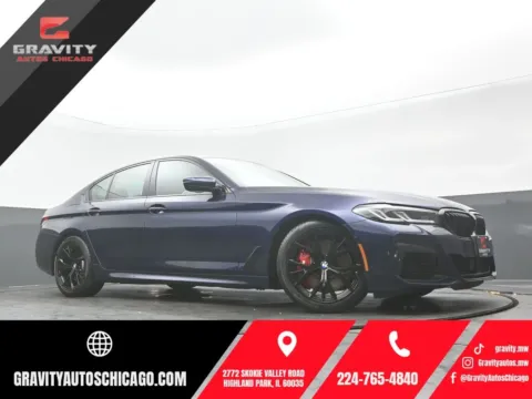 Blue 2023 BMW 5 Series M550i xDrive for sale in Highland Park, IL