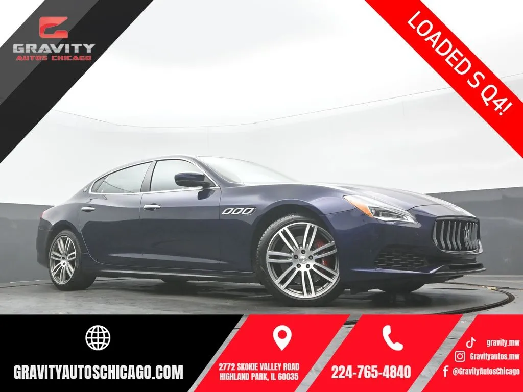 Blue 2018 Maserati Quattroporte S Q4 for sale in Highland Park, IL