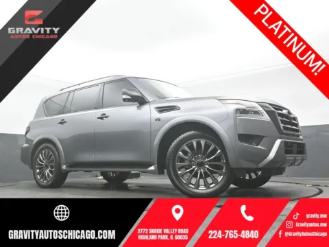 Gray 2021 Nissan Armada Platinum for sale in Highland Park, IL