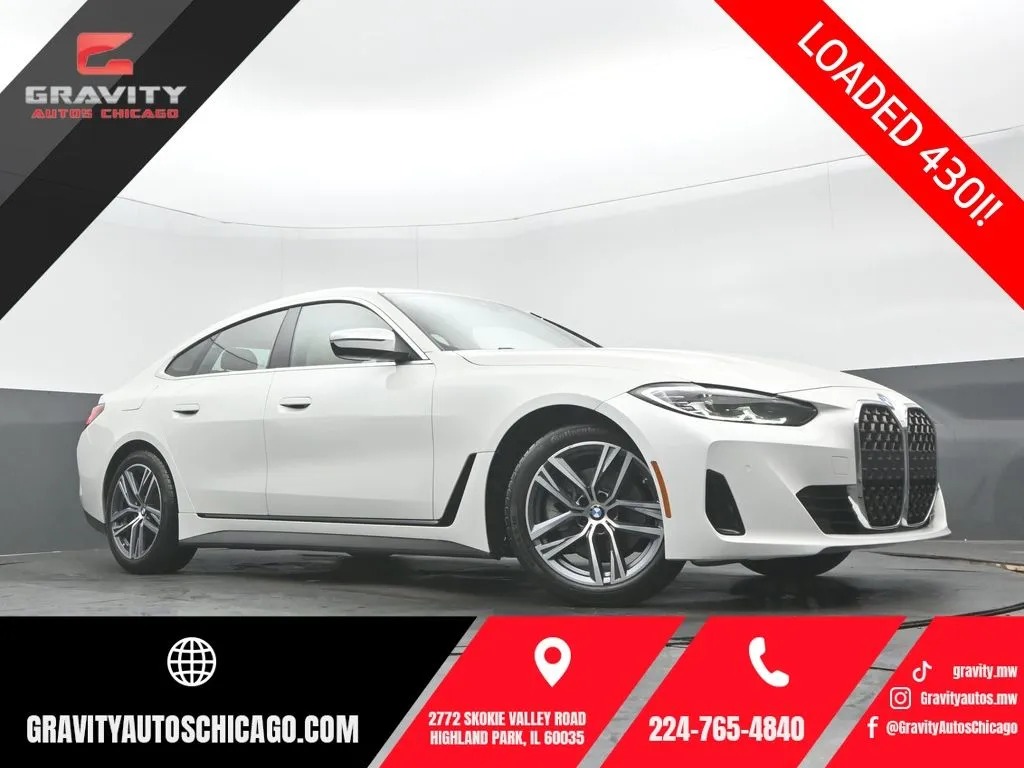 White 2023 BMW 4 Series 430i Gran Coupe for sale in Highland Park, IL