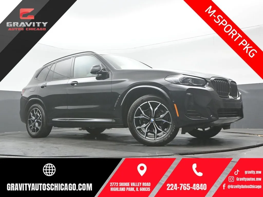 Black 2023 BMW X3 xDrive30i for sale in Highland Park, IL