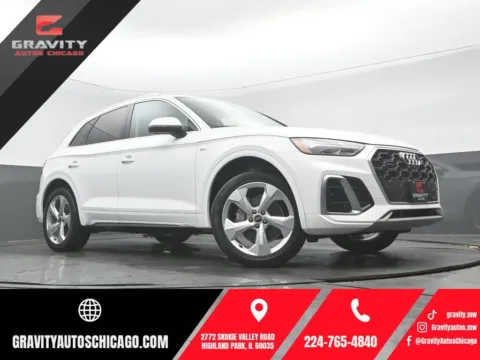 White 2023 Audi Q5 45 S line Premium for sale in Highland Park, IL
