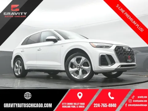 White 2023 Audi Q5 45 S line Premium Plus for sale in Highland Park, IL