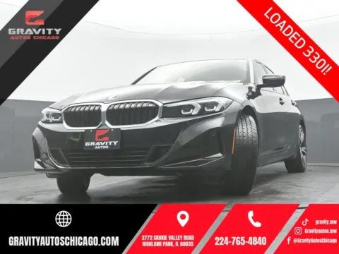 Black 2023 BMW 3 Series 330i xDrive for sale in Highland Park, IL