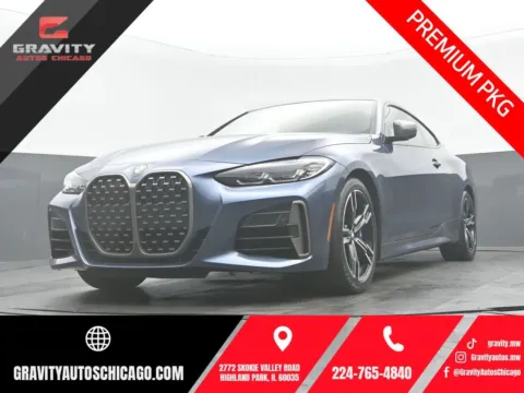 Blue 2021 BMW 4 Series M440i xDrive for sale in Highland Park, IL