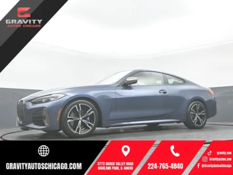 Blue 2021 BMW 4 Series M440i xDrive for sale in Highland Park, IL