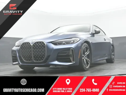 Blue 2021 BMW 4 Series M440i xDrive for sale in Highland Park, IL