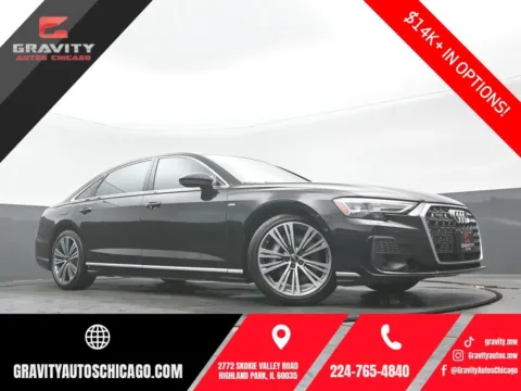 Black 2023 Audi A8 L 55 for sale in Highland Park, IL