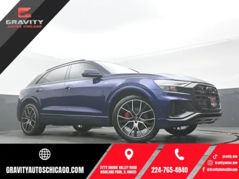 Blue 2021 Audi Q8 55 Premium Plus for sale in Highland Park, IL