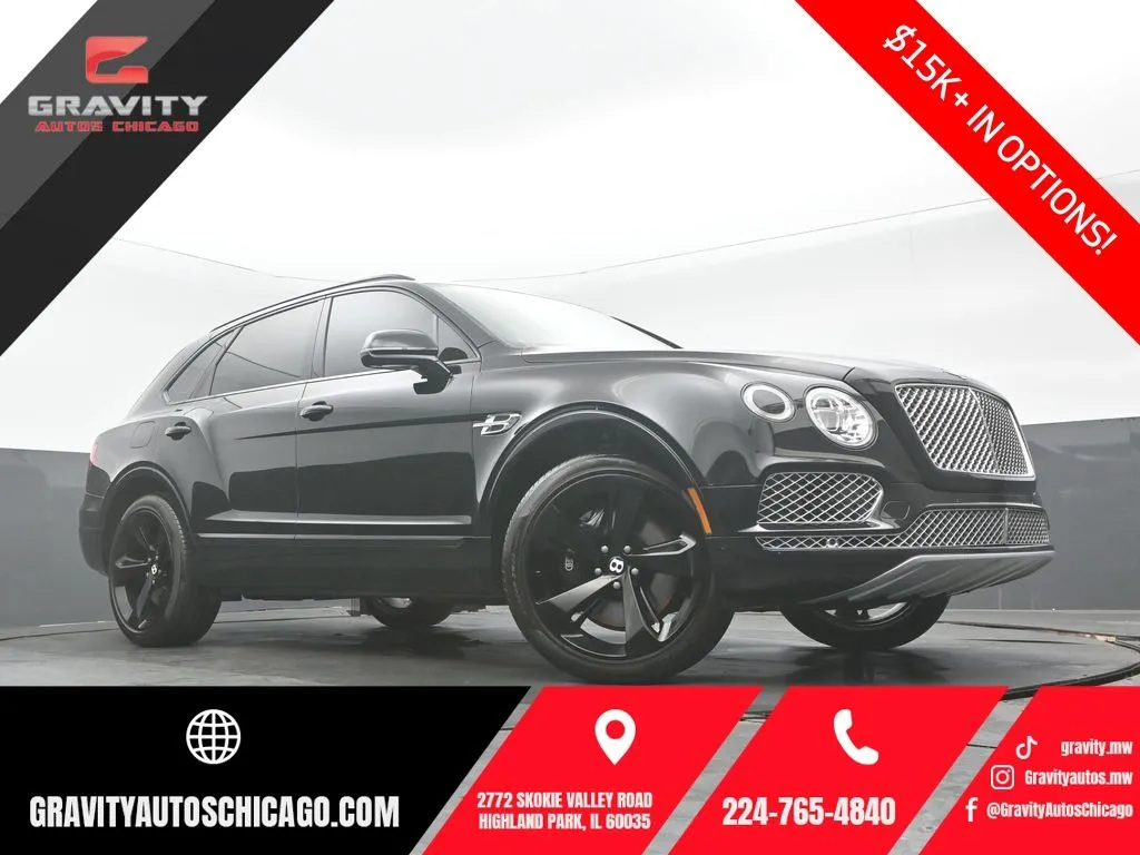 Black 2019 Bentley Bentayga V8 for sale in Highland Park, IL