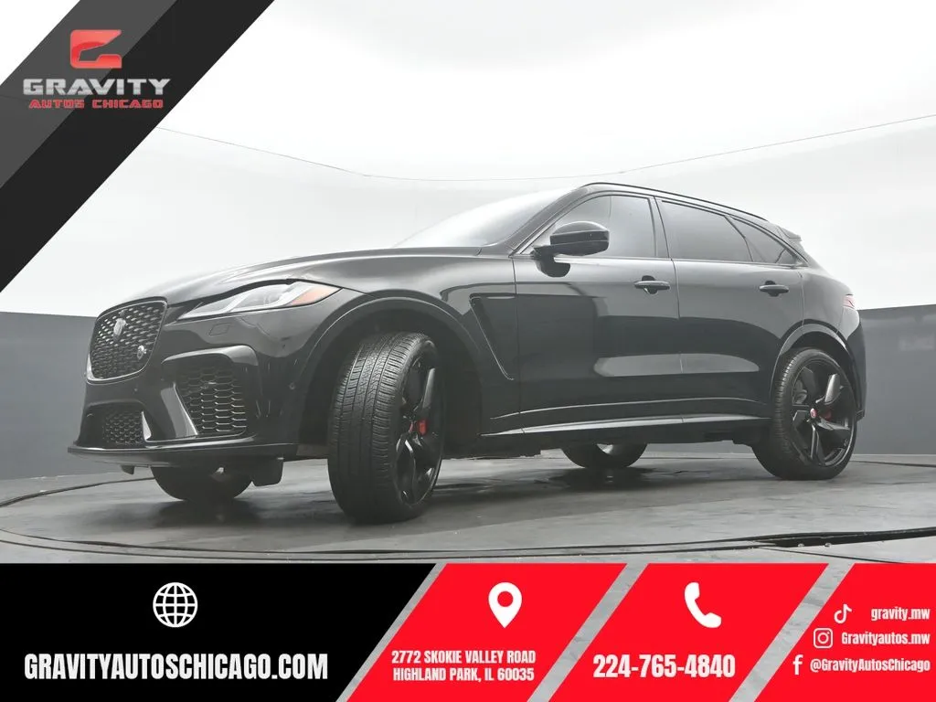 Black 2023 Jaguar F-PACE SVR for sale in Highland Park, IL