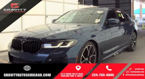 Blue 2023 BMW 5 Series 540i xDrive for sale in Highland Park, IL