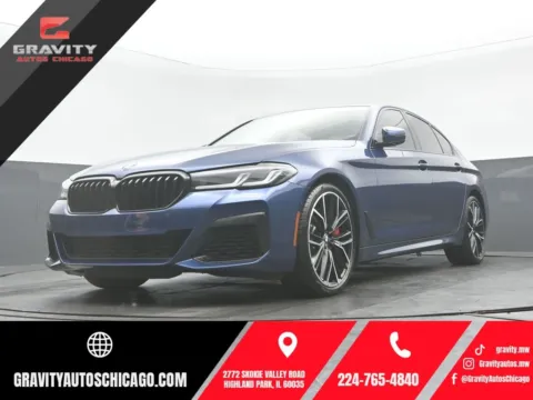 Blue 2023 BMW 5 Series 540i xDrive for sale in Highland Park, IL