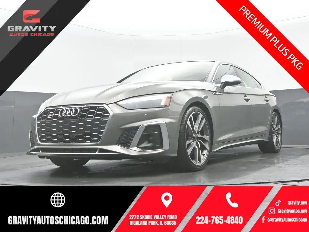 Gray 2023 Audi S5 Sportback Premium Plus for sale in Highland Park, IL