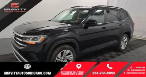 Black 2022 Volkswagen Atlas 2.0T SE w/Technology for sale in Highland Park, IL