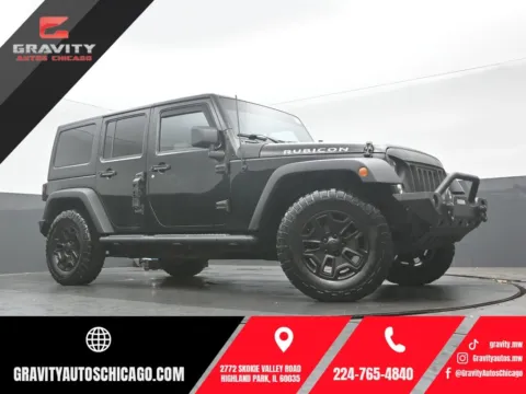 Black 2016 Jeep Wrangler Unlimited Rubicon for sale in Highland Park, IL