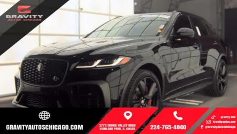 Black 2021 Jaguar F-PACE SVR for sale in Highland Park, IL