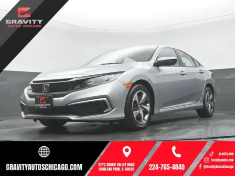 Silver 2020 Honda Civic LX for sale in Highland Park, IL