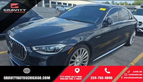 Blue 2024 Mercedes-Benz S-Class S 63 E AMG for sale in Highland Park, IL