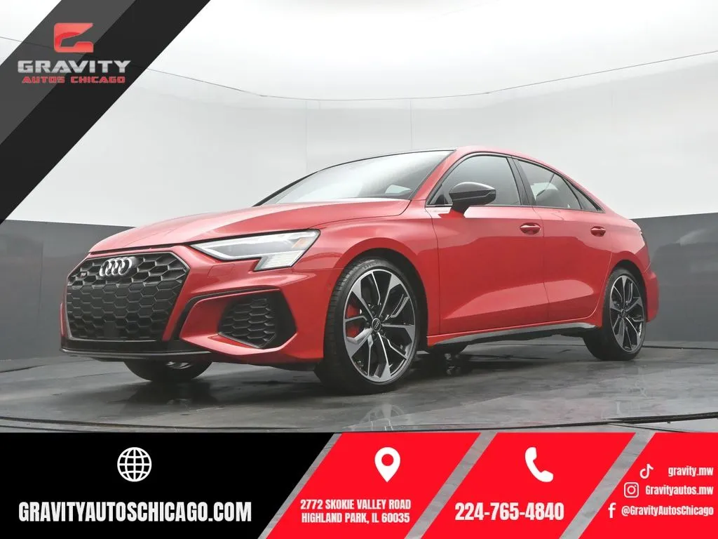 Red 2023 Audi S3 2.0T Prestige for sale in Highland Park, IL
