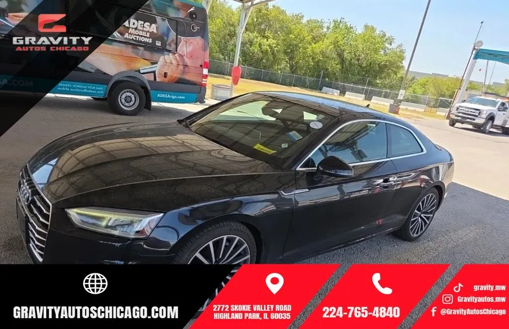 Black 2018 Audi A5 2.0T Premium Plus for sale in Highland Park, IL