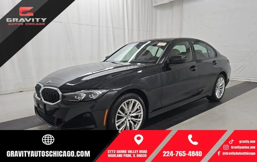 Black 2023 BMW 3 Series 330i xDrive for sale in Highland Park, IL