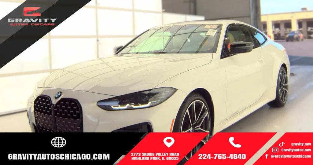 White 2023 BMW 4 Series M440i xDrive for sale in Highland Park, IL